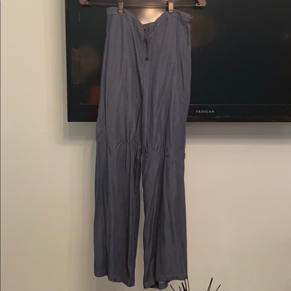 Navy blue trousers